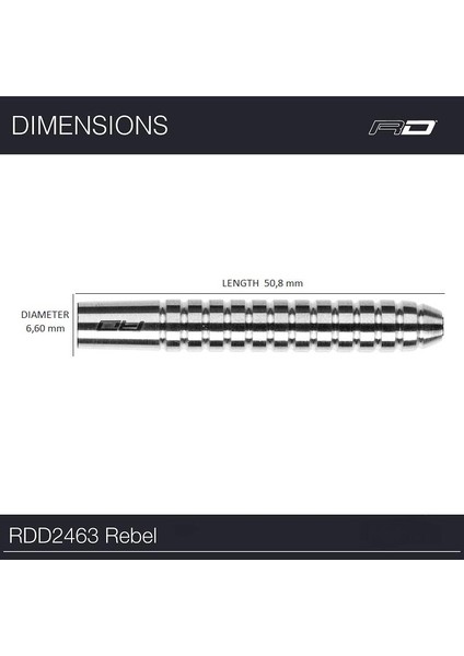 Rebel % 90 Tungsten Çelik Uçlu Dart Oku