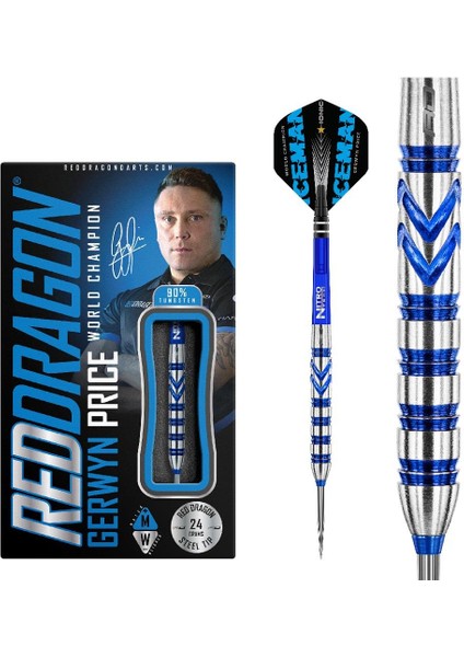 Gerwyn Price Blue Originals % 90 Tungsten Çelik Uçlu Dart Oku