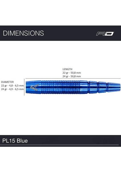 Peter Wright PL15 Blue % 90 Tungsten Çelik Uçlu Dart Oku