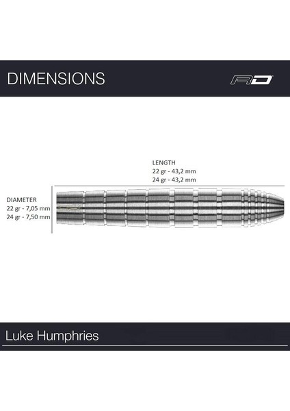 Luke Humphries Tx1 % 90 Tungsten Çelik Uçlu Dart Oku modelleri