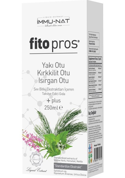 Immu-Nat Fito Pros Yakı Otu Kırkkilit Otu Isırgan Otu Sıvı Ekstraktı 250 ml