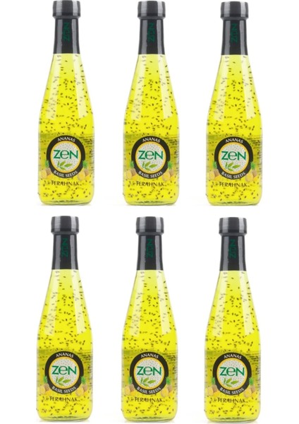 Zen Basil Ananas Cam Şişe 330 ml 6 Adet