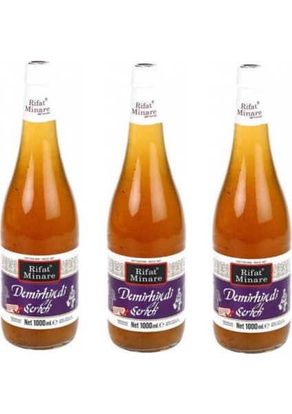 Rıfat Minare Demirhindi Şerbeti Cam 1000 ml 3 Adet