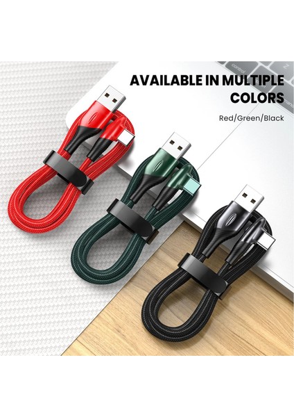 Hızlı USB Kablo Ağır Dermi Şarj Senkronizasyon Şarj Cihazı Type-C 90 Derece Açısı - Kırmızı (Yurt Dışından)