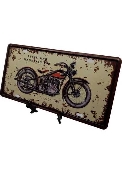Dekoratif 3D Metal Plaka Harley Davidson 1933 Black And Mandarin Red 30CM fiyatları