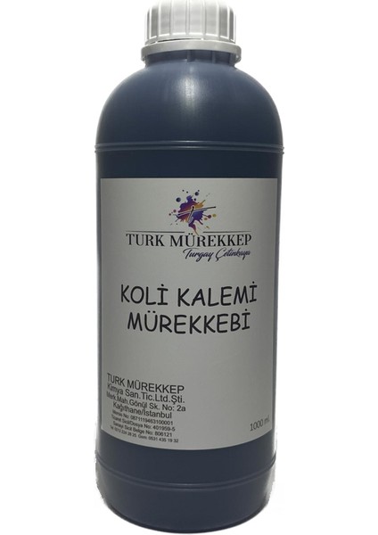 Turk Mürekkep Koli Kalemi Mürekkebi Siyah 1000 Ml.