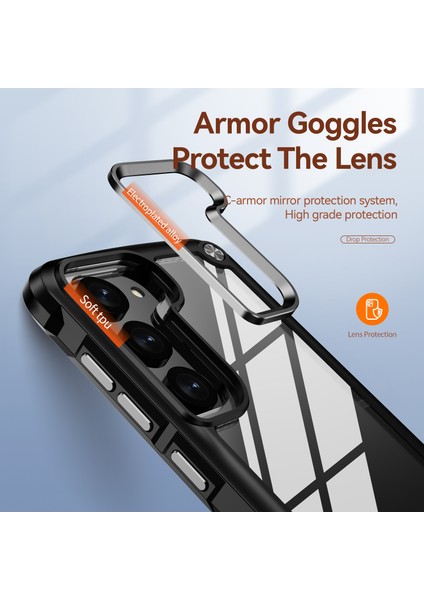 Samsung Galaxy S23 İçin Şeffaf Sert Pc Tpu Tampon Telefon Kılıfı - Siyah (Yurt Dışından) fiyatları