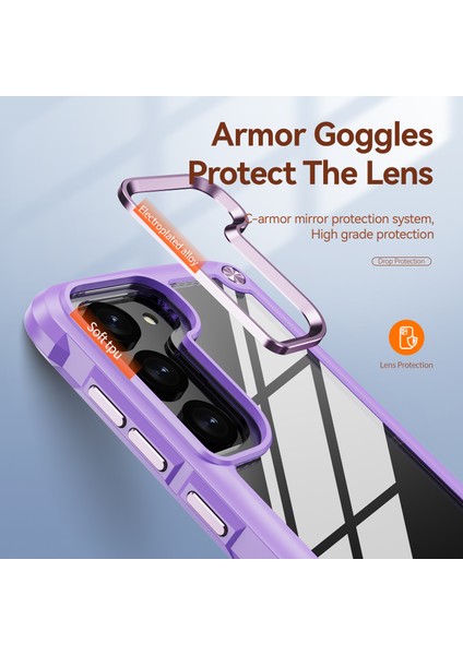 Samsung Galaxy S23 İçin Şeffaf Sert Pc Tpu Tampon Telefon Kılıfı - Mor (Yurt Dışından) fiyatları