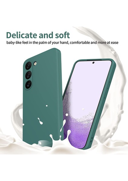 Samsung Galaxy S23+ İçin İnce Sıvı Silikon Telefon Kılıfı - Koyu Yeşil (Yurt Dışından) fiyatları