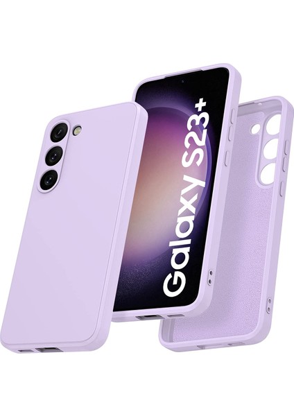 Samsung Galaxy S23+ İçin İnce Sıvı Silikon Telefon Kılıfı - Mor (Yurt Dışından)