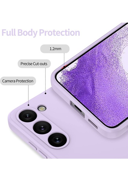 Samsung Galaxy S23+ İçin İnce Sıvı Silikon Telefon Kılıfı - Mor (Yurt Dışından) modelleri