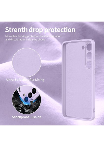Samsung Galaxy S23+ İçin İnce Sıvı Silikon Telefon Kılıfı - Mor (Yurt Dışından) fırsatları
