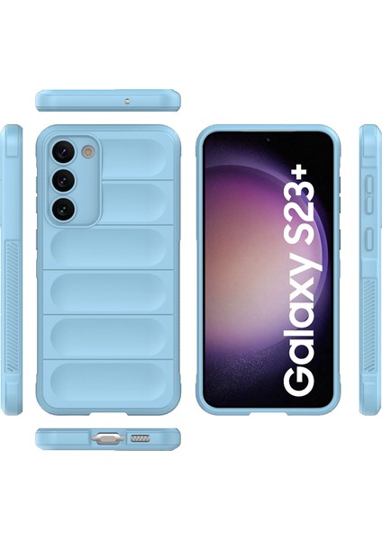 Samsung Galaxy S23+ İçin Yumuşak Kauçuk Şok Emici Telefon Kılıfı - Mavi (Yurt Dışından) modelleri
