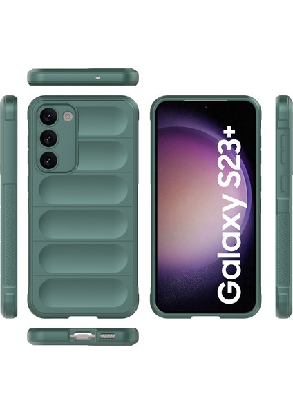 Samsung Galaxy S23+ İçin Yumuşak Kauçuk Şok Emici Telefon Kılıfı - Yeşil (Yurt Dışından) modelleri