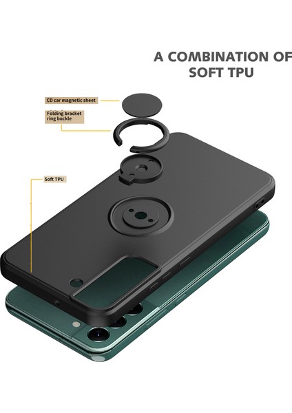 Samsung Galaxy S23+ İçin İnce Silikon Yüzük Stand Telefon Kılıfı - Bordo (Yurt Dışından) fiyatları