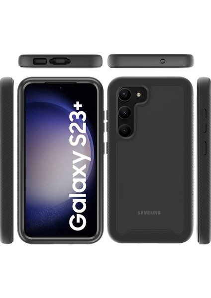 Samsung Galaxy S23+ İçin Hibrit Bumper Tam Koruma Telefon Kılıfı - Pembe (Yurt Dışından) fiyatları