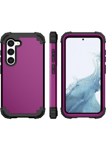 Samsung Galaxy S23 İçin Yumuşak Silikon Sert Pc Tampon Telefon Kılıfı - Mor (Yurt Dışından) fiyatları