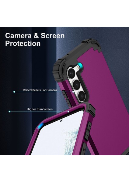 Samsung Galaxy S23 İçin Yumuşak Silikon Sert Pc Tampon Telefon Kılıfı - Mor (Yurt Dışından) indirimleri
