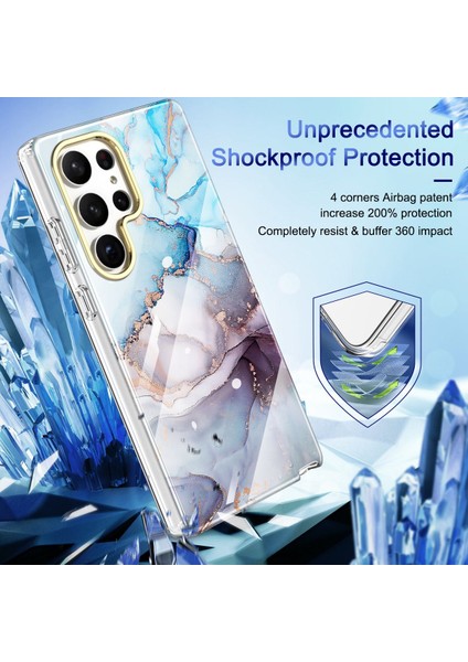 Samsung Galaxy S23 Ultra İçin Şık Desen Kristal Tpu Tampon Telefon Kılıfı - Mavi (Yurt Dışından) fiyatları