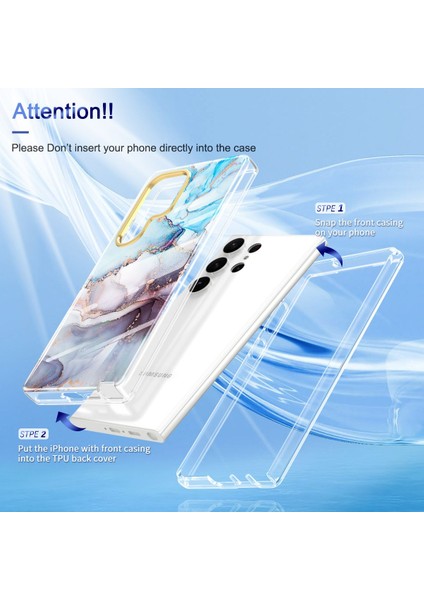 Samsung Galaxy S23 Ultra İçin Şık Desen Kristal Tpu Tampon Telefon Kılıfı - Mavi (Yurt Dışından) indirimleri