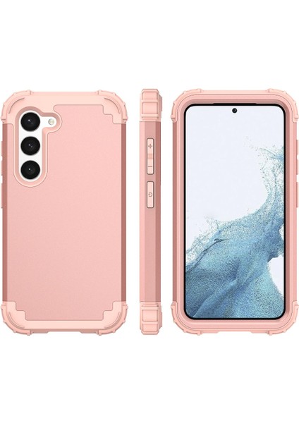Samsung Galaxy S23+ İçin Yumuşak Silikon Sert Pc Tampon Telefon Kılıfı - Pembe Altın (Yurt Dışından) fiyatları