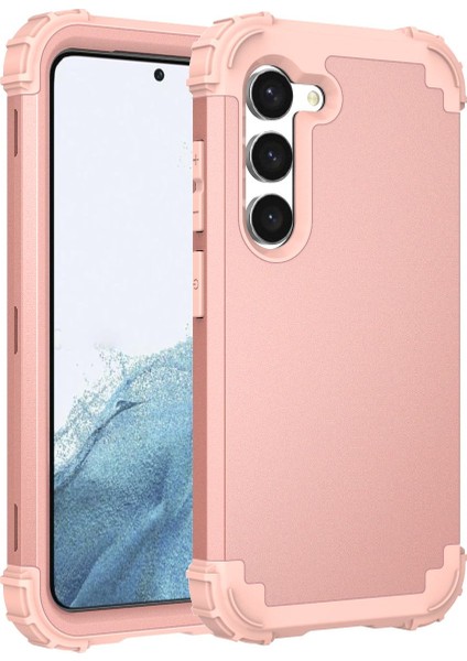 Samsung Galaxy S23+ İçin Yumuşak Silikon Sert Pc Tampon Telefon Kılıfı - Pembe Altın (Yurt Dışından) modelleri