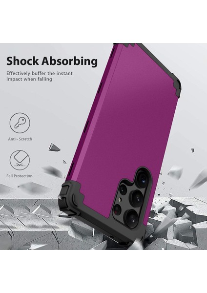 Samsung Galaxy S23 Ultra İçin Yumuşak Silikon Sert Pc Tampon Telefon Kılıfı - Mor (Yurt Dışından) indirimleri
