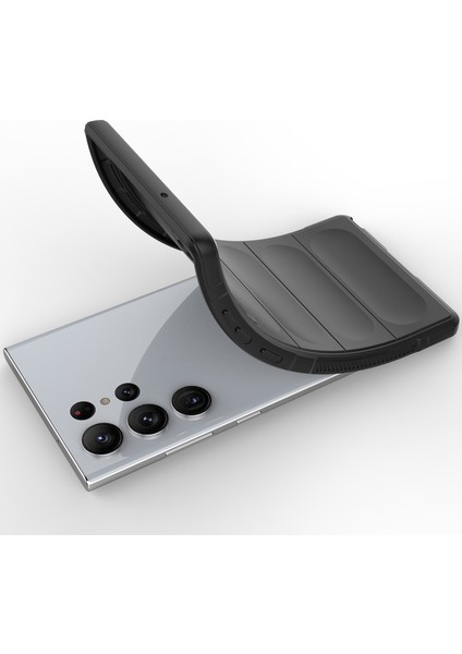 Samsung Galaxy S23 Ultra İçin Yumuşak Kauçuk Şok Emici Telefon Kılıfı - Mor (Yurt Dışından) modelleri