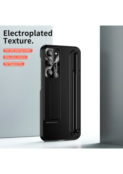 Samsung Galaxy S23+ İçin Lüks Elektrolizle Sert Pc Telefon Kılıfı - Siyah (Yurt Dışından) indirimleri