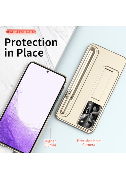 Samsung Galaxy S23+ İçin Lüks Elektrolizle Sert Pc Telefon Kılıfı - Altın (Yurt Dışından) fiyatları