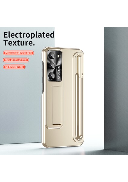 Samsung Galaxy S23+ İçin Lüks Elektrolizle Sert Pc Telefon Kılıfı - Altın (Yurt Dışından) indirimleri