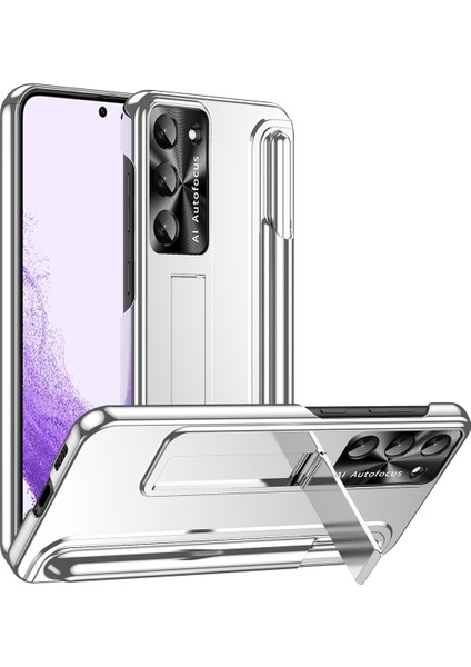 Samsung Galaxy S23+ İçin Lüks Elektrolizle Sert Pc Telefon Kılıfı - Gümüş (Yurt Dışından)