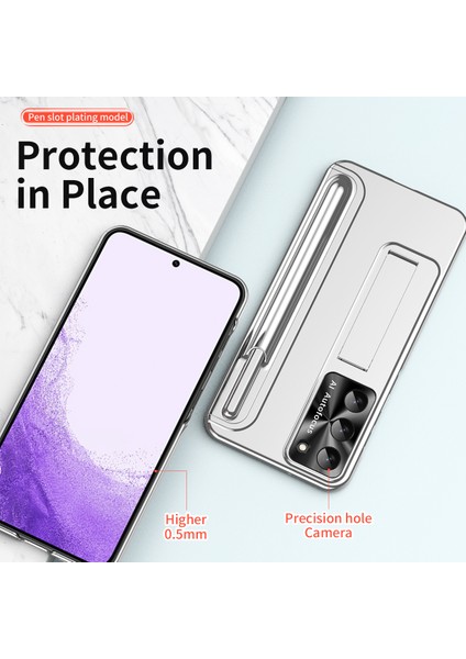Samsung Galaxy S23+ İçin Lüks Elektrolizle Sert Pc Telefon Kılıfı - Gümüş (Yurt Dışından) fiyatları
