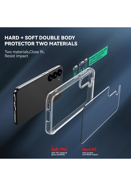 Samsung Galaxy S23+ Clear Sert Tpu Tampon Koruyucu Telefon Kılıfı - Şeffaf (Yurt Dışından) fiyatları