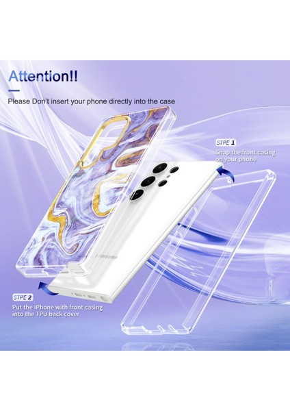 Samsung Galaxy S23 Ultra İçin Şık Desen Kristal Tpu Tampon Telefon Kılıfı - Mor (Yurt Dışından) indirimleri