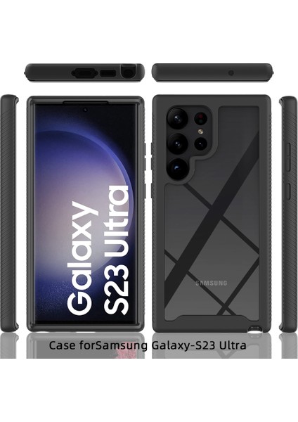 Samsung Galaxy S23 Ultra İçin Hibrit Bumper Tam Koruma Telefon Kılıfı - Mor (Yurt Dışından) fiyatları