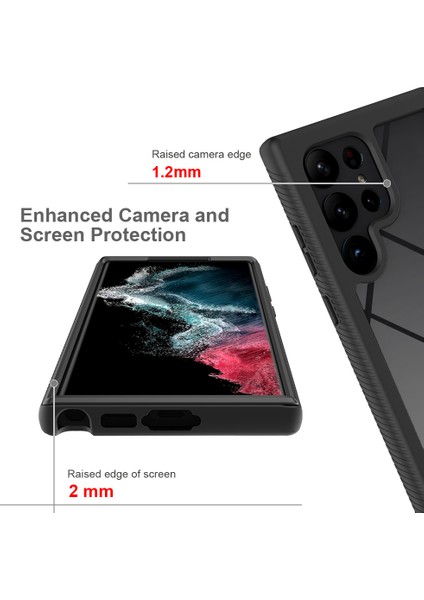 Samsung Galaxy S23 Ultra İçin Hibrit Bumper Tam Koruma Telefon Kılıfı - Mor (Yurt Dışından) fırsatları