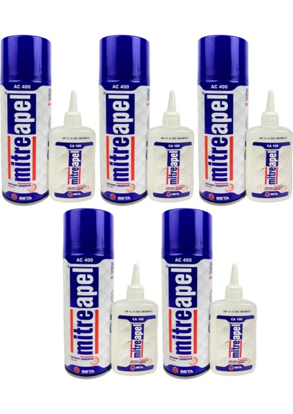 Mitreapel Hızlı Yapıştırıcı AC400 400 Ml ve CA100 5 Adet