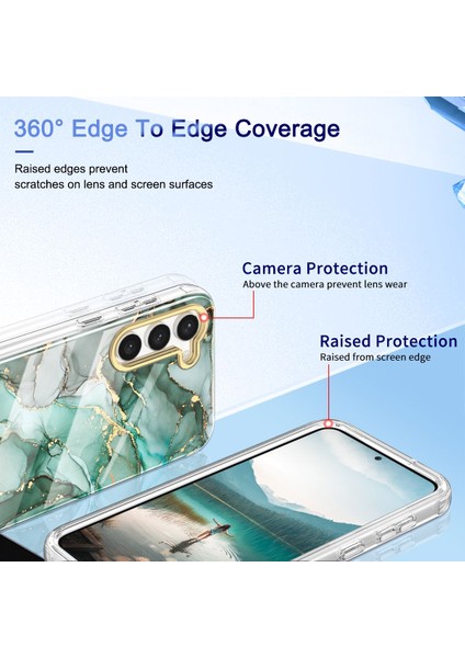 Samsung Galaxy S23+ İçin Şık Desen Kristal Tpu Tampon Telefon Kılıfı - Yeşil (Yurt Dışından) modelleri