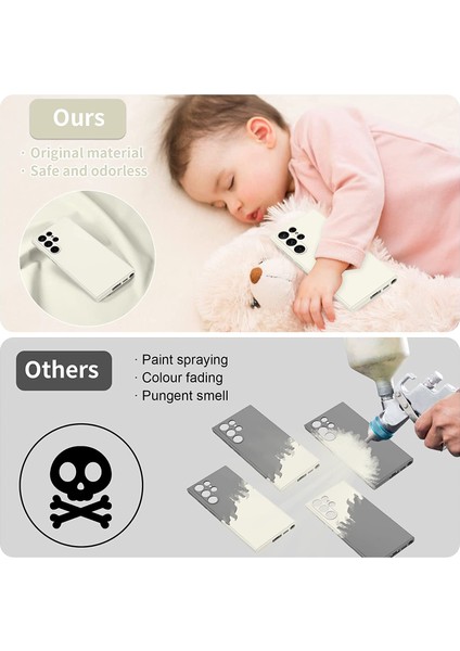 Samsung Galaxy S23 Ultra İçin İnce Sıvı Silikon Telefon Kılıfı - Beyaz (Yurt Dışından) indirimleri