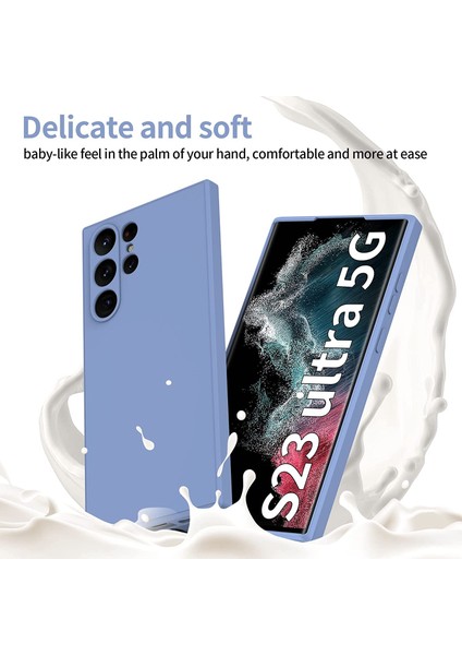 Samsung Galaxy S23 Ultra İçin İnce Sıvı Silikon Telefon Kılıfı - Gri (Yurt Dışından) fiyatları
