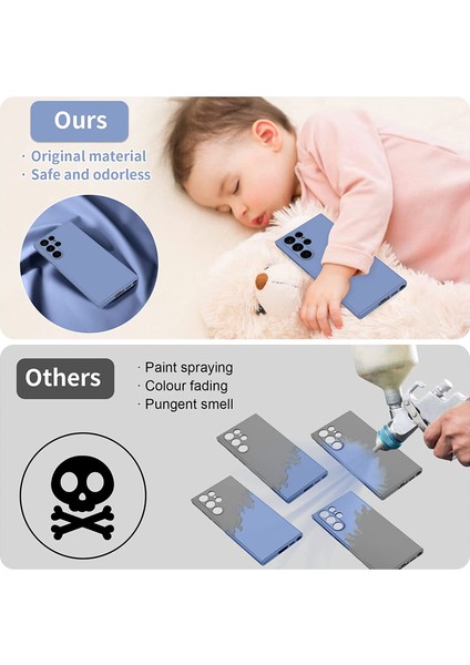 Samsung Galaxy S23 Ultra İçin İnce Sıvı Silikon Telefon Kılıfı - Gri (Yurt Dışından) indirimleri