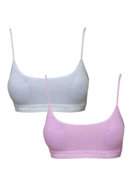 Pedli İp Askılı Pembe Büstiyer 2 adet