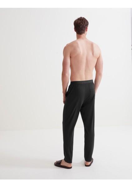 Regular Fit Yumuşak Dokulu Pijama Altı