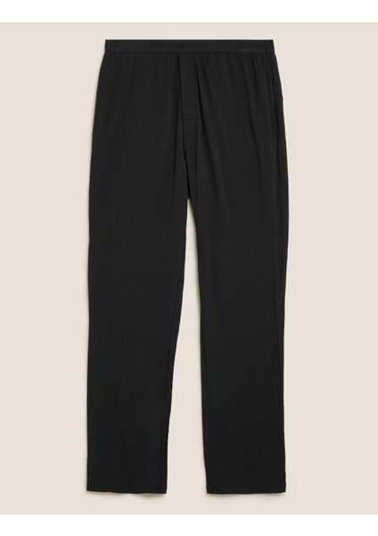 Regular Fit Yumuşak Dokulu Pijama Altı