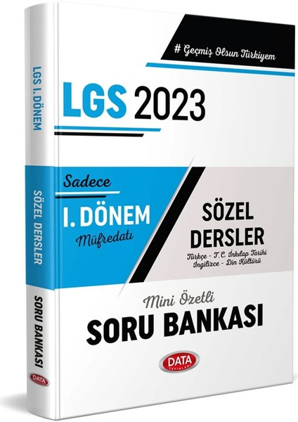 Editör Yayınları Data Yayınları 2023 LGS 1. Dönem Sözel Soru Bankası