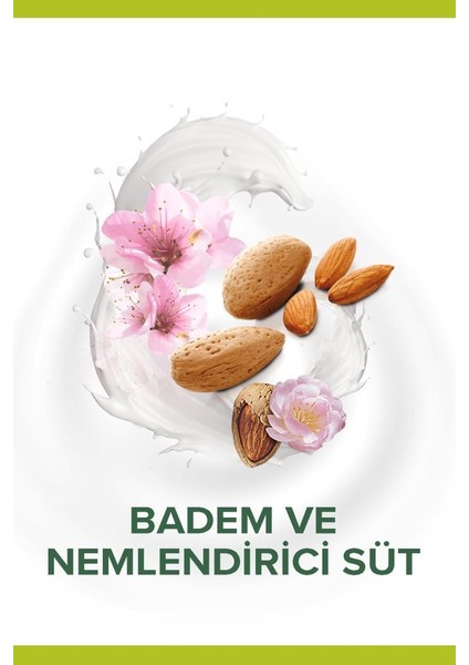 Naturals Hassas Ciltler İçin Badem ve Yoğun Nemlendirici Zeytin Özü Duş Jeli 500 ml x 4 Adet