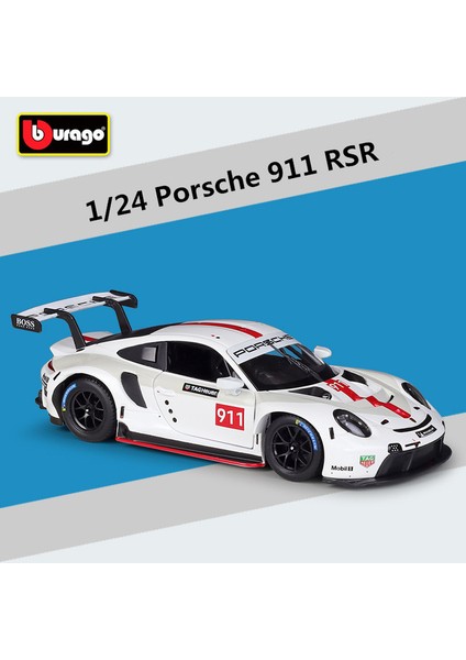 Bburago 1:24 Porsche 911 Rsr Alaşım Yarış Arabası Modeli Diecast Metal Oyuncak Spor Otomobil Modeli Yüksek Simülasyon Koleksiyonu Çocuk  (Yurt Dışından)