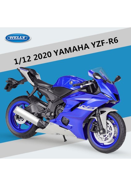 Welly 1:12 Yamaha Yzf-R6 Alaşım Yarış Motosiklet Modeli Yüksek Simülasyon Metal Sokak Motosiklet Model Koleksiyonu Çocuk Oyuncak  (Yurt Dışından)