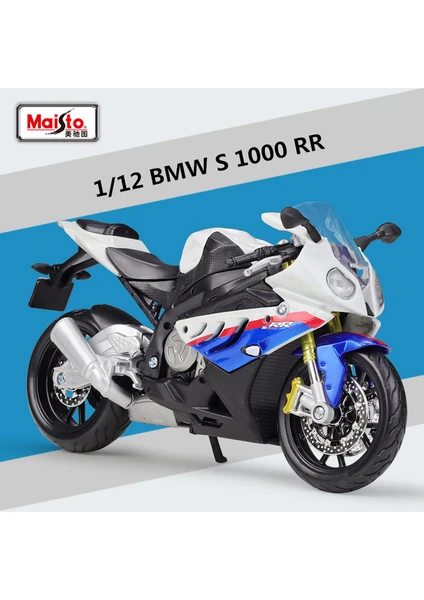 Maisto 1:12 Bmw S1000RR Alaşım Yarış Motosiklet Modeli Simülasyon Diecasts Metal Kros Spor Motosiklet Modeli Çocuk i (Yurt Dışından)